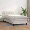 Image de vidaXL Sommier à lattes de lit avec matelas Blanc 90x200 cm Similicuir
