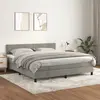 Image de vidaXL Sommier à lattes de lit et matelas Gris clair 160x200cm Velours