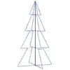 Image de vidaXL Arbre de Noël Cône 360 LED d'Intérieur/d'Extérieur Sapin de Noël Décoration de Noël Ornement de Noël Salon Jardin Patio 143x250 cm