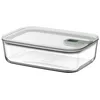 Image de Mepal - Boîte de conservation alimentaire en verre EasyClip - Boîte de rangement en verre avec couvercle et fermeture coulissante - Convient pour le micro-ondes, le four et le congélateur - 1,5 l
