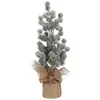 Image de House of Seasons X-mas Tree with Burlap Green Frosted Tips 101-h45xd23cm Arbres artificiels, Multicolore, Unique