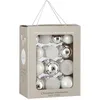 Image de House of Seasons Lot de 26 Boules de Noël en Verre - Ø7 cm - Blanc