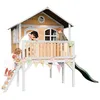Image de Axi Sophie Maison Enfant avec Toboggan Vert | Aire De Jeux pour L'Extérieur en Marron & Blanche | Maisonnette/Cabane De Jeu en Bois Fsc