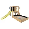 Image de AXI Leah Aire de Jeux Mini en Bois avec Toboggan Vert/Extérieur, bac à Sable, Cuisine de Jeu et Tableau Noir