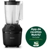 Image de Blender mixeur - PHILIPS - HR2041/41 - Série 3000 avec gourde - 450W -1.9L - Noir