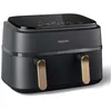 Image de PHILIPS Friteuse à air chaud NA352/00 Airfryer 9L noir double panier