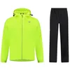 Image de Rogelli Combinaison de pluie Femme et Homme - Commuter Core - Imperméable et Pantalon de Pluie - Jaune Noir - Taille XXL, Jaune Fluo, Noir, L
