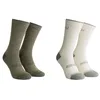 Image de Rogelli Lot de 2 chaussettes de cyclisme en laine pour homme et femme, Vert, Taupe, 36