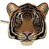 Image de Tapis tête de tigre en laine Rajah Doing Goods Sable L