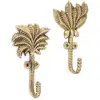 Image de Patères Devi Palmtree en laiton recyclé - Set de 2 Doing Goods Mordoré taille unique