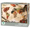 Image de Mr. Broccoli Puzzle d'épices du monde 1000 pièces - Carte du monde avec herbes et épices du monde entier - 68 x 48 cm