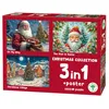 Image de Mr. Broccoli Christmas Collection Puzzle 3 en 1 1000 pièces avec Poster, Village de Vacances et Père Noël