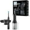 Image de Philips Sonicare Jet dentaire sans fil Power Flosser 3000 et brosse à dents électrique DiamondClean 9000 - Nettoie les dents et les gencives et élimine la plaque dentaire, noir (modèle HX3886/43)