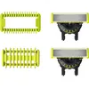 Image de Lames de rechange - PHILIPS - OneBlade QP624/50 - Acier inoxydable - 2 lames - Protection peau