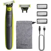 Image de Philips OneBlade 360 Authentique Tondeuse et rasoir à barbe électrique, 2x 360 lames, 3x peignes à barbe (1,3,5mm), QP2724/31