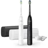 Image de Brosse à dents électrique sonique double manche - PHILIPS - HX7119/01 - Série 5500 - blanc et noir - rechargeable