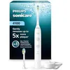 Image de Philips Brosse à dents électrique Series 4100 HX4042/41, 31000 mouvements/min, capteur de pression, minuterie, 2 modes, 2 têtes, blanc