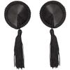 Image de Kinky Diva Cache-Tétons Satin avec Pompon NIPPLE COUTURE Noir