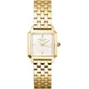 Image de Rosefield Boxelle Montre Femme   Bracelet Doré   Montre Femme avec Cadran Blanc   Acier Inoxydable   Résistante 3ATM   Luxe Élégant au Quotidien