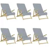 Image de vidaXL Serviettes de Plage 6 pcs Gris 60x135 cm Tissu 400 GSM, Serviette, Serviette de Voyage, Tapis de Plage, Serviette de Bain, Couverture de Plage