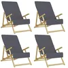 Image de vidaXL Serviettes de Plage 4 pcs Anthracite 60x135 cm Tissu 400 GSM, Serviette, Serviette de Voyage, Tapis de Plage, Serviette de Bain