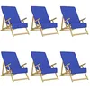 Image de vidaXL Serviettes de Plage 6 pcs, Draps de Bain, Tapis de Plage Anti-Sable, Couvertures de Pique Nique Voyage Camping, Bleu Royal 60x135 cm Tissu