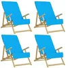Image de vidaXL Serviettes de Plage 4 pcs, Draps de Bain, Tapis de Plage Anti-Sable, Couvertures de Pique Nique Voyage Camping, Turquoise 60x135 cm Tissu