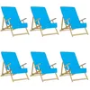 Image de vidaXL Serviettes de Plage 6 pcs, Draps de Bain, Tapis de Plage Anti-Sable, Couvertures de Pique Nique Voyage Camping, Turquoise 60x135 cm Tissu