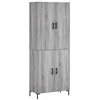 Image de vidaXL Buffet Haut Sonoma Gris 69,5x34x180 cm Bois d'ingénierie, Buffet, Armoire latérale, Armoire de Rangement, Armoire, buffets, Armoire Haute