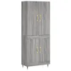 Image de vidaXL Buffet Haut Sonoma Gris 69,5x34x180 cm Bois d'ingénierie, Buffet, Armoire latérale, Armoire de Rangement, Armoire, buffets, Armoire Haute