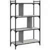 Image de vidaXL Bibliothèque à 4 Niveaux, Étagère à Livres avec Pieds Réglables, Meuble de Rangement Intérieur, Industriel, Sonoma Gris Bois d'Ingénierie