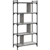 Image de vidaXL Bibliothèque 5 Niveaux, Étagère à Livres avec Pieds Réglables, Meuble de Rangement Intérieur, Industriel, Sonoma Gris Bois d'Ingénierie