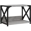 Image de vidaXL Support d'Imprimante à 2 Niveaux, Organisateur de Dossiers avec Pieds Réglables, Étagère de Rangement Bureau Intérieur, Sonoma Gris