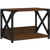 Image de vidaXL Support d'Imprimante à 2 Niveaux, Organisateur de Dossiers avec Pieds Réglables, Étagère de Rangement Bureau Intérieur, Chêne Marron