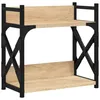 Image de vidaXL Support d'Imprimante à 2 Niveaux, Étagère d’Imprimante avec Pieds, Meuble pour Scanner avec Rangement Bureau, Chêne Sonoma Bois d'Ingénierie
