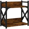 Image de vidaXL Support d'imprimante à 2 niveaux chêne fumé 40x20x40 cm