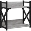 Image de vidaXL Support d'Imprimante à 2 Niveaux, Étagère d’Imprimante avec Pieds, Meuble pour Scanner avec Rangement Bureau, Sonoma Gris Bois d'Ingénierie