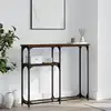 Image de vidaXL Table console chêne marron 90x22,5x75 cm bois d'ingénierie