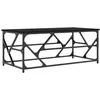 Image de vidaXL Table Basse, Table d'Appoint avec Pieds Réglables, Bout de Canapé, Meuble de Salon Salle de SéJour Intérieur, Noir Bois d'Ingénierie