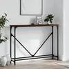 Image de vidaXL Table console chêne marron 102x22,5x75 cm bois d'ingénierie