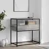 Image de vidaXL Table console sonoma gris 75x40x75 cm bois d'ingénierie