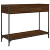 Image de vidaXL Table Console, Table d'Entrée avec Rangement, Table de Couloir, Table d'Appoint Salon Salle de Séjour Maison Intérieur, Industriel, Chêne Marron Bois d'Ingénierie