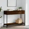 Image de vidaXL Table console chêne marron 100x34,5x75 cm bois d'ingénierie