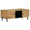 Image de vidaXL Table Basse, Table d'Appoint avec Pieds et Porte, Bout de Canapé avec Rangement, Meuble de Salle de Séjour, Bois de Manguier Massif