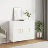 Image de vidaXL Buffet blanc 90x34x80 cm bois d'ingénierie