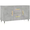Image de vidaXL Buffet, Armoire de Rangement avec Pieds, Meuble de Rangement, Organisateur Salon Salle de Séjour, Moderne, Gris Béton Bois d'Ingénierie