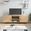 Image de vidaXL Meuble TV chêne sonoma 150x30x50 cm bois d'ingénierie