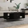 Image de vidaXL Table basse noir 102x50x40 cm bois d'ingénierie