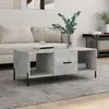 Image de vidaXL Table basse gris béton 102x50x40 cm bois d'ingénierie