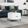 Image de vidaXL Table basse blanc 50x50x40 cm bois d'ingénierie